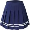 HOEREV Donne Ragazze Svasato Casual Mini Scuola Tennis Skater Casual Gonna Danza con Due Tasche Laterali e Pantaloncini Interni