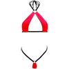 SHERRYLO - Bikini Sexy a Due Pezzi, Micro Bikini, Mini Costume da Bagno al Sole - Rosso - Taglia Unica