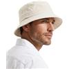 Zylioo Cappello da pescatore XXL XL L per teste grandi, cappello da sole da viaggio ad asciugatura rapida M S con sottogola, cappello estivo leggero da pescatore pieghevole, bianco sporco, XXL/3XL