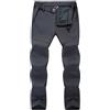 pvucpot Pantaloni Trekking Uomo Invernali Impermeabile Pantaloni da Sci Neve Arrampicata Escursionismo Caldo Pantaloni Softshell Outdoor