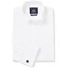 The Savile Row Company London Camicia formale da uomo a maniche lunghe in popeline bianco slim fit - doppio polsino, bianco, 39 cm
