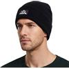 TOP-EX PolarWool™ 100% lana merino berretto a maglia berretto invernale caldo per uomo e donna antivento traspirante berretto beanie nero M-XXL, XL/XXL
