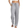 Vlazom Pantaloni del Pigiama Donna Modale Lungo Pantaloni da Notte con Tasche Pantalone Lunghi Morbidi，Grigio Chiaro，S