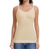Joyshaper Shapewear - Canottiera intima da donna, snellente, a compressione, senza cuciture, Beige/scollo a V, L