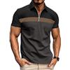 Ryehack Polo Uomo 1/4 Zip Casual Top Manica Corta Maglietta Raglan Cotone Camicia Golf Regular Fit S-3XL