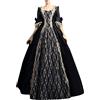 Generico Abito da Sera Lungo Donna Medievale Vittoriano per Il Rinascimento per Carnevale Halloween Feste Principessa Costume da Regina Donna Sera Costume dell'800