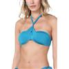 Goldenpoint Donna Costume da Bagno Tinta Unita - Parte Alta del Bikini - Fascia Rigida con Incrocio Tinta Unita