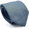 CARACCIOLO Cravatta uomo Sartoriale in seta - Squisita fattura ed elegante varietà (CHAIN AZZURRO)