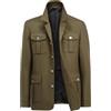 Allthemen Cappotto Uomo in Lana Corto Casual Parka Giacca Invernale Caldo Trench Sciolto con Risvolto Cammello M