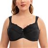 CASOLACE Donna Reggiseni Taglie Forti con Ferretto Minimizer Riducente Spalline Imbottite Schwarz 3E