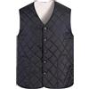 HUIANGLIYG Smanicato Uomo,Gilet Invernale In Pile Caldo Da Uomo, Stile Casual, Senza Maniche, Con Scollo A V E Bottoni, Leggero, Imbottito E Trapuntato A Rombi, Con Tasche