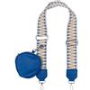 styleBREAKER Tracolla per borsa motivo zig-zag,Blu reale