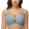 FallSweet Reggiseno Push UP in Pizzo per Donne con Ferretto Imbottito Aggiungi Una Coppa Reggiseno Sexy(Azzurro,8E)