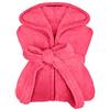 npluseins accappatoio con cappuccio in morbidissimo pile - in colori moderni e in varie taglie - unisex e lungo fino al polpaccio