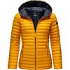 MARIKOO Giacca da donna leggera trapuntata con cappuccio Asraa XS-3XL, giallo., M