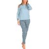 o-day De Fonseca Pigiama Donna Invernale Caldo Cotone 100% Set Lungo con Pantalone Comodo Due Pezzi Homewear Inverno