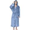 Generisch Accappatoio da uomo con cappuccio, in spugna, lungo, morbido, in cotone, per sauna, kimono con cappuccio, taglie grandi, in spugna, BU1, XXXXL
