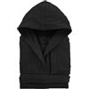 Giosal Accappatoio Unisex con Cappuccio e Tasche in Morbida Spugna Ultra Assorbente 270GSM Tinta Unita Disponibile in Vari Colori e Misure (IT, Testo, S, Regular, Regular, Nero)