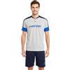 Lotto Pigiama Uomo Corto Estivo - T-Shirt + Pantaloncino - Completo Sportivo Casa in Cotone (1110 Grigio, 4XL)