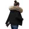 Vhersily 2025 Giacca Trapuntata Da Donna Corta Imbottita Con Cappuccio In Pelliccia Antivento EleganteSoftshell Stile Urbano Y2K Invernali alla Moda con Tasche Tinta Unita per Lavoro Passeggiata
