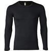 Engel Natur, Camicia/Canottiera da Uomo, 70% Lana (Biologica), 30% Seta (46-48 EU, Nero)