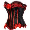 Hengzhifeng Bustino Corsetto Pirata Corsetti Halloween Donna Vintage (EUR 34-36,Rosso)