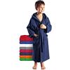 Arus Accappatoio per Bambino e Bambina, 100% Cotone Spugna, con Cappuccio, Ampia Scelta di Colori, Blu Marino, 116