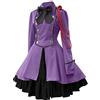 Generico Vestito Gotico Donna - Stile Steampunk Vintage Cosplay Abiti con Maniche Svasate e Corsetto Vestito di Lusso per Halloween Carnevale