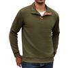 COOFANDY Maglioni da uomo invernali con collo a camicia, felpe con cappuccio in maglia a nido d'ape, con bottoni, felpe casual trapuntate, Colore: verde scuro., XL