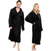 Blumtal - Accappatoio donna e uomo - morbido accappatoio in pile con cappuccio e pratiche tasche frontali, certificato Oeko-TEX®, taglia XXL, colore nero