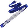 Disimlarl Cintura da sposa in cristallo per donne con strass abiti da sposa abito da donna fascia, Blueribbon reale, Etichettalia unica