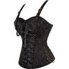 Hengzhifeng Corsetto Fashion Donna Gotico Bustino Corsetti Carnevale (EUR 30-32,Nero)