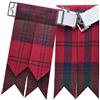 Kilt Mania Kilt Flashes - Calze da uomo in tartan classico e tinta unita, con pesanti regolatori con fibbia, giarrettiere in lana acrilica a punta, perfette per abiti delle Highland, Lindsay, Taglia unica