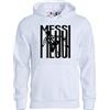 BrolloGroup Felpa con Cappuccio Messi 10 Felpe Tifosi Calcio Barcellona Taglie Bambino Ragazzo Uomo PS 32714-006 (Bianco, S)