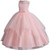 Generico Vestito Bambina Fiore Bianca Nozze Pageant Damigella d'Onore Toga 3-10 Anni