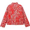 DUHGBNE Giubotto Donna InterNos Womens Quilted Lightweight Winter Striped Stand Collar Padded Puffer Cardigan Coat with Piumino I Giubbotto Imbottito Donna