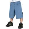 The blueskin Bermuda Uomo Larghi per liberare Il Vero Stile Baggy nella Massima comodità Colore Blu Jeans Chiaro Rap W 32 IT 46