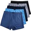 WIRPORR Boxer Uomo 5 Pezzi Taglia più Intimo da Uomo Boxer A Vita Alta Slip in Cotone Bianco Set da 5 Pezzi-Come Foto-XXL Fit 60-70 Kg-5pcs