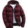 Generico Giubbotto Uomo Invernale Antivento Giacca con Cappuccio Piumino Casual Tinta Unita Fit Elegante Giubbino da Lavoro Maniche Lunghe