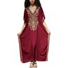 LikeJump Kaftano lungo da donna ricamato camicia da notte spaziosa homewear oversize maxi kimono copriabiti