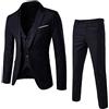 Generico Abito da Uomo 3 Pezzi Completo Eleganti in Matrimonio e Slim Fit Blazer Gilet Pantaloni