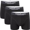 HUNTER&HAWKS URBAN TAILORED Hunter&Hawks - Confezione da 3 Boxer da Uomo in Cotone Biologico, S-6XL, Morbidi, di Grande Sostegno, Traspiranti ed Elasticizzati, Anti sfregamento, Nero, XXXL