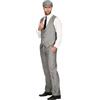 WILBERS & WILBERS Peaky Blinders - Tuta da donna anni '20 Peaky Blinders, con pantaloni lunghi, colore nero/bianco, taglia 60