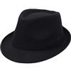 Bamboopack Cappello Fedora Retrò Classico Manhattan per Spettacolo di Scena, Festa, Cosplay, Matrimonio, Vita Quotidiana, b, Taglia unica