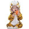 ANUFER Unisex Bambina Cappuccia Pagliaccetto Flanella Carina Animale Tuta Pigiama 0-36 Mesi