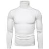 KINKOCCL Felpa girocollo lunga da uomo con collo alto morbido maglione lavorato a maglia elasticizzato slim fit caldo maglione collo alto da uomo camicia slim pullover, 0a-wh1, M