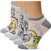 Winnie the Pooh Disney 5 Pack No Show Socks Calzini Casual, Blu Bianco Multi, 9-11 Donna