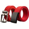 Anopo Uomo Cinture Elastiche Tessute 2pcs Cintura Regolabile in Tela di Tessuto CinturaTattica Casual per Jeans Golf Lavoro Rosso 160CM