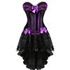 Hengzhifeng Corsetto Pirata Donna con Gonna in Tulle Gotico M Viola