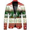 RUMAOZIA Giacca natalizia da uomo 3D con stampa grafica grafica per il tempo libero, blazer Regular Fit, giacca invernale sportiva, giacca da lavoro, slim fit, blazer un bottone, giacca per business e